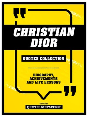 cover image of Christian Dior--Quotes Collection